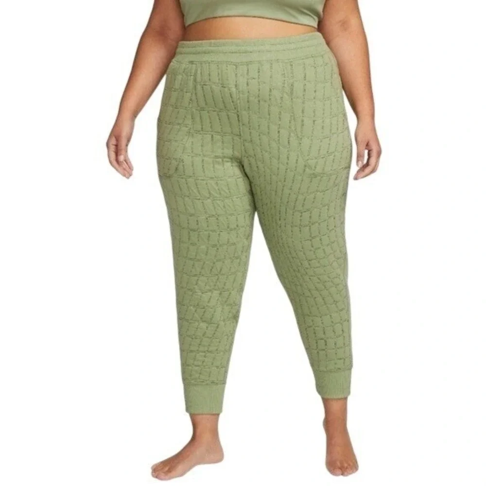 Nike Yoga Therma-FIT Luxe Reversible Fleece Pants‎ Green Large DD5832-357